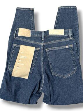 Everlane Jeans Womens 27 The Way-High Skinny Mid Blue High Rise Crop NWT
